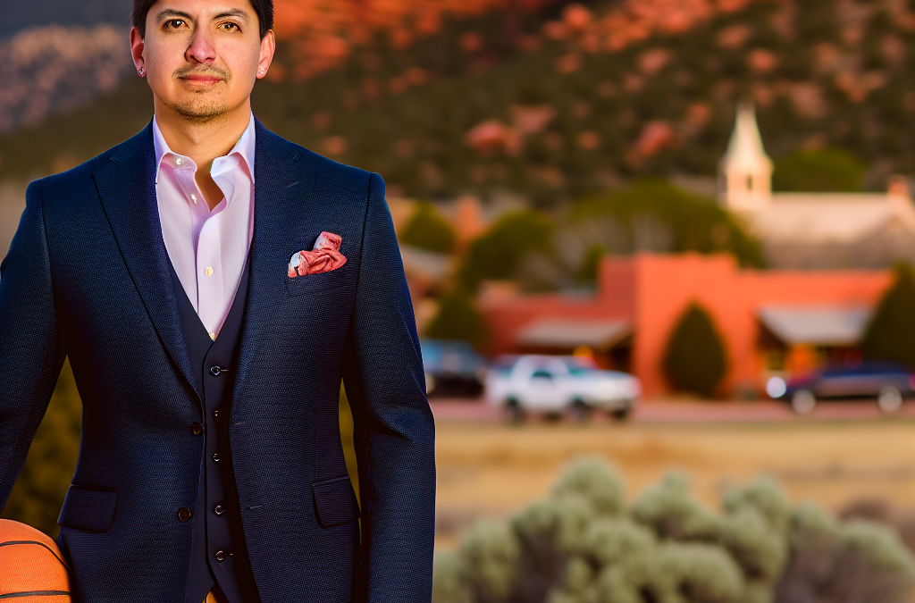 Entrepreneur in Western Colorado holding a basketball, symbolizing motivation and leadership