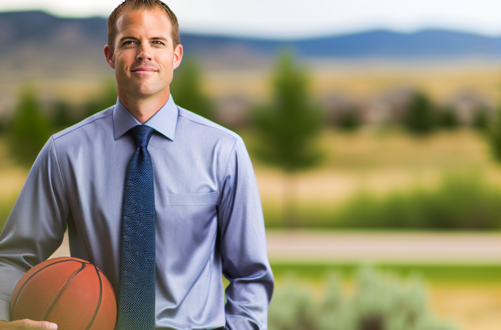 Entrepreneur in western Colorado holding a basketball outdoors, representing motivation and leadership